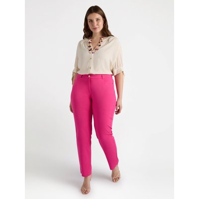 Pantalon NEW YORK fuchsia en point de MILAN FIORELLA RUBINO