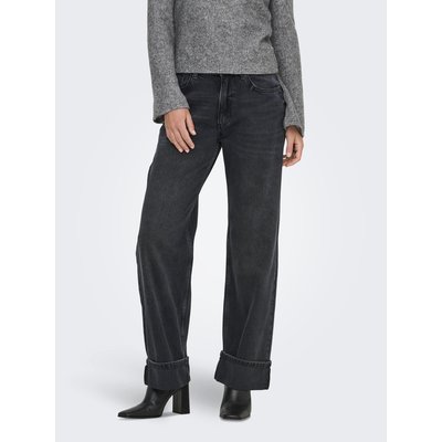 ONLELLA Taille moyenne Straight Fit Jeans Jean à jambe large ONLY