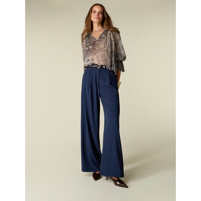 Pantalon palazzo à rayures OLTRE