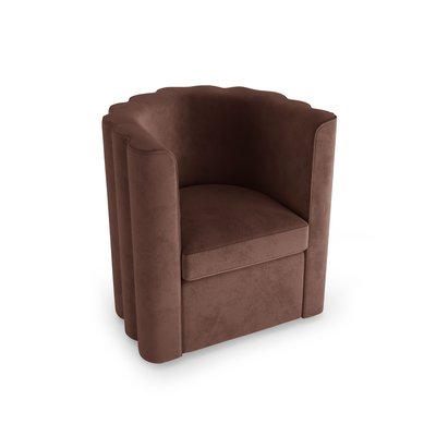 Fauteuil vintage en velours - FRIDA POTIRON PARIS