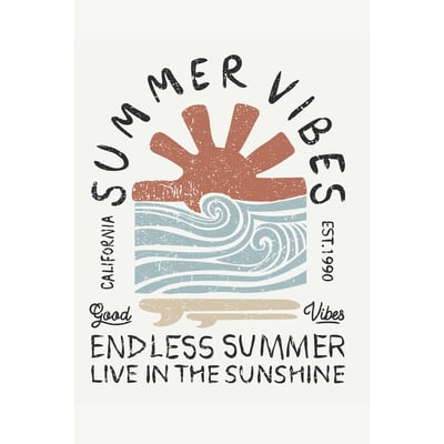 Tableau Sur Toile Ambiance Summer ILLUSTRATION CEANOTHE