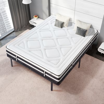 Ensemble Matelas CALLIOPE Mémoire et sommier métal MAISON AUBERTIN