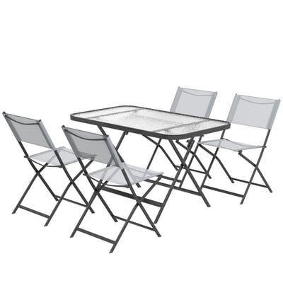 Ensemble de salon de jardin Métal Gris OUTSUNNY
