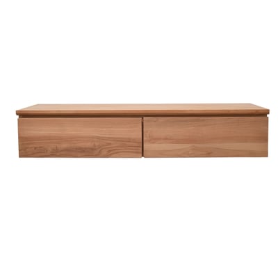 Meuble suspendu 2 tiroirs en teck massif 120 cm - KHALEI WILDWATER