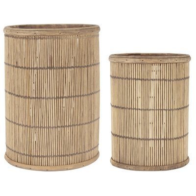 Lanternes bois bambou  set de 2 IB LAURSEN