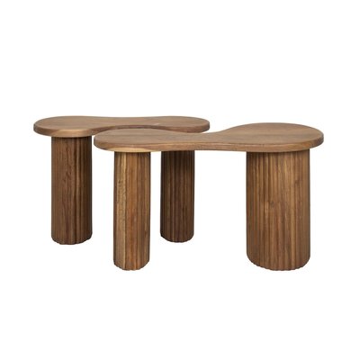 Set de tables basses organiques en bois - AMELIA MATHI DESIGN