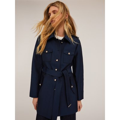Trench slim en tissu compact de coton mélangé effet satin MOTIVI