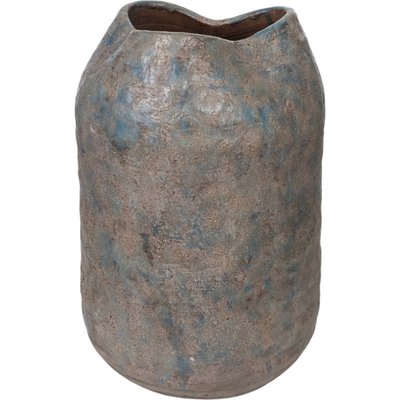 vasque décorative en terre cuite bleue style antique RECOLLECTION