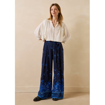 Pantalon fluide à imprimé floral LA FEE MARABOUTEE