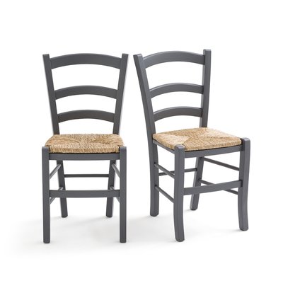 Lot de 2 chaises paysannes, en hêtre massif, PERRINE SO'HOME
