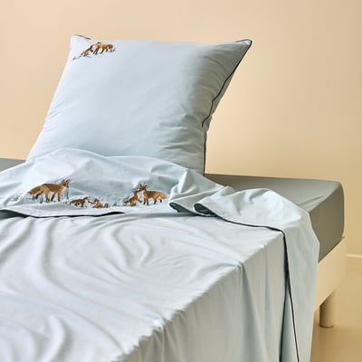 Drap brodé LA VIE DES PLAINES SYLVIE THIRIEZ