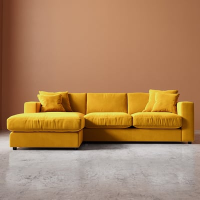 Althaea Easy Velvet Corner Chaise Sofa SWOON