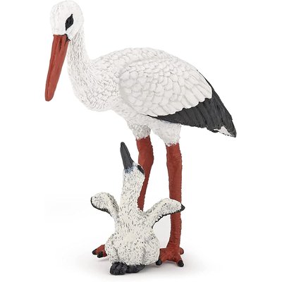 Figurine Cigogne et son bébé PAPO
