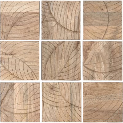 Panneau décoratif en bois, feuille nature RECOLLECTION