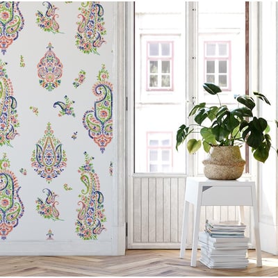 Papier peint aux motifs complexes d'inspiration orientale indienne - 170x260 cm (l x h) LA TOUCHE ORIGINALE
