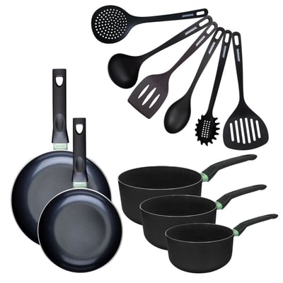 Batterie 2 poêles 20/24cm + 3 casseroles 16/18/20cm BRANDAO FACKELMANN
