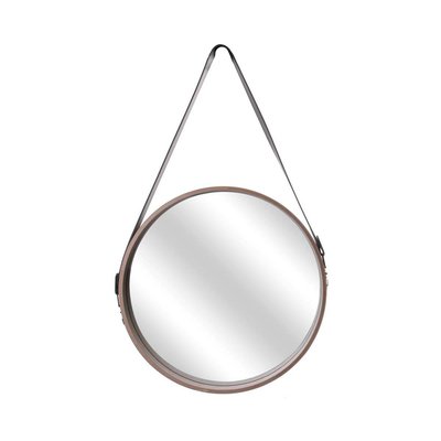 Miroir rond avec anse en PU Barber 40 cm CMP