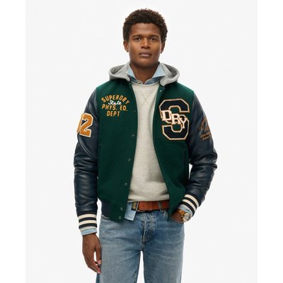 Bomber à capuche et écusson College SUPERDRY