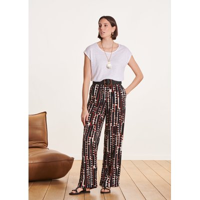 Pantalon fluide à imprimé taille élastique LA FEE MARABOUTEE