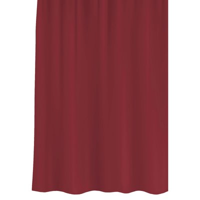 Rideau de douche plastique rouge avec 12 anneaux 180x200cm WADIGA