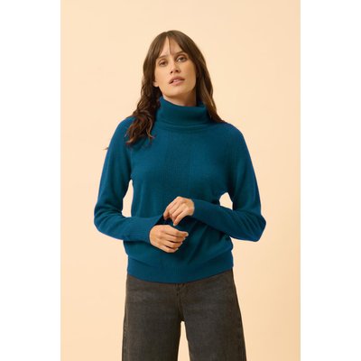 Pull Col Roulé Paon Lilly JUST CASHMERE