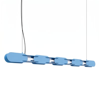 Suspension Acier Bleu LED 1 Chain EDEN