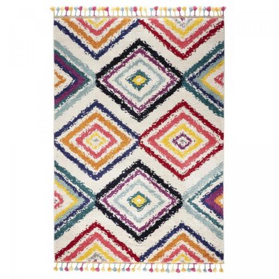 Tapis berbère tissé motifs ethno-chic DOROTEA UN AMOUR DE TAPIS