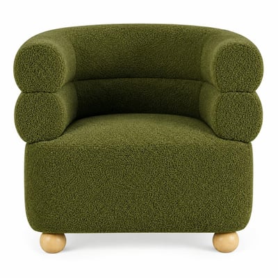 Fauteuil cabriolet tissu bouclette IENA PIER IMPORT