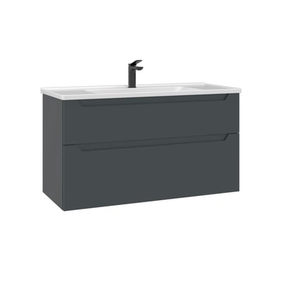 Meuble vasque 100 cm 2 tiroirs design moderne ELYO PIER IMPORT