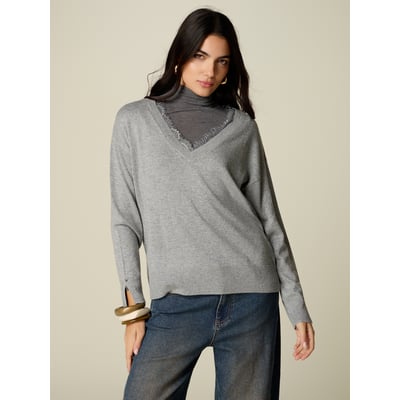 Pull avec dentelle OLTRE