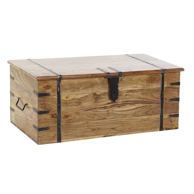 Grande Malle de Rangement en Bois Massif Acacia WADIGA