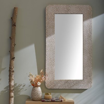 Miroir sculpté motif devant bois MANGO WOOD TODAY