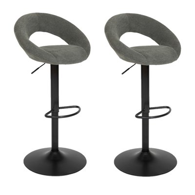 Lot de 2 chaises de bar en tissu SACHA TOILINUX