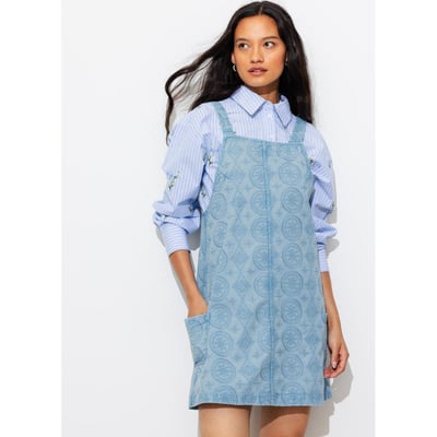 Robe salopette brodée PROMOD