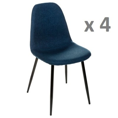 Lot de 4 - Chaise Nokas - Pied en métal TOILINUX