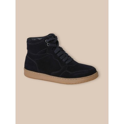 Baskets hautes en croûte de cuir CYRILLUS