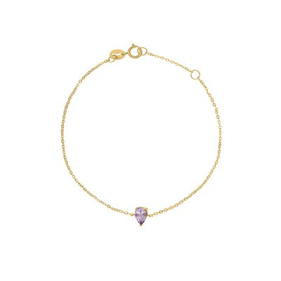 Bracelet en or 375 et améthyste CLEOR