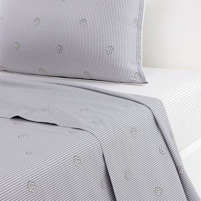 Drap plat en satin de coton gris, DOUBLE B BOSS HOME