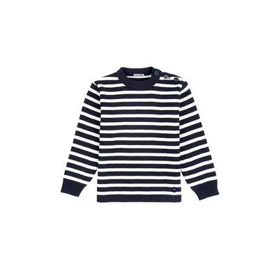 Pull marin col rond à boutons FOUESNANT KIDS ARMOR-LUX