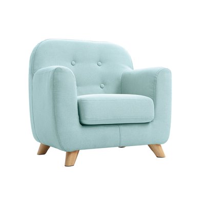 Fauteuil enfant scandinave en tissu et pieds bois NORKID MILIBOO