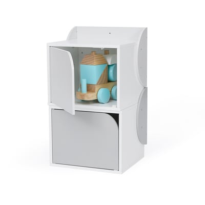 Ensemble table et 2 chaises enfant avec rangements intégrés, Gris TEAMSON KIDS