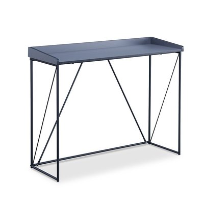 Console Structure Noir avec Plateau Gris - L100 cm CALICOSY