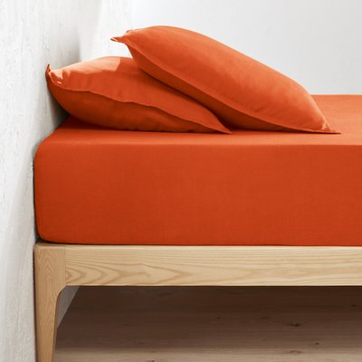 Linot 100% Washed Linen Fitted Sheet for Deep Mattresses (30cm) LA REDOUTE INTERIEURS