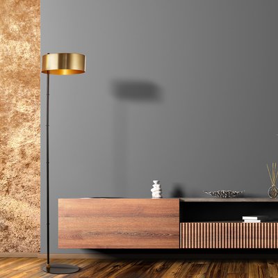 Black and Gold Metal Floor Lamp SO'HOME