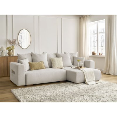 Canapé d'angle convertible 4 places en tissu chiné, SIDONIE BOBOCHIC