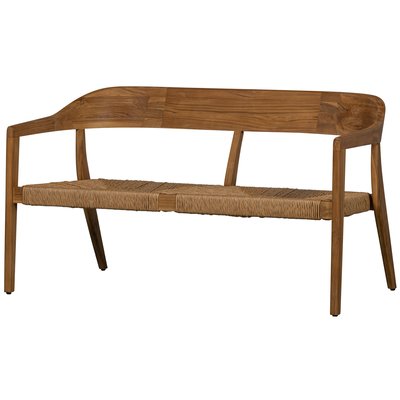 Banc de jardin en wicker et teck CHENA WOOOD