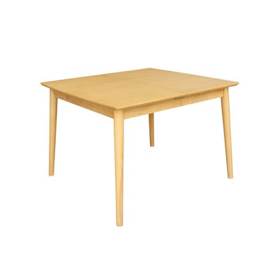 Table à manger rectangulaire extensible bois d'hévéa et placage chêne 4-6 places LINA SWEEEK