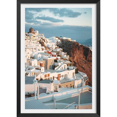 Poster photo paysage les cyclades ""santorini"" HEXOA