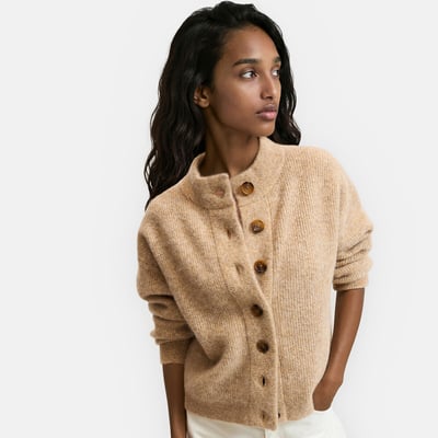 Gilet col montant en grosse maille LA REDOUTE COLLECTIONS