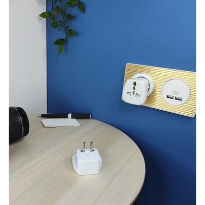 Adaptateur Universel De Voyage International Pour Prise Électrique Uk - Blanc ESSENTIELS DU BHV